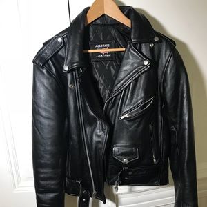 Genuine biker leather jacket